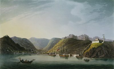 Vue du côté ouest de la baie de Porto Ferraio, Elbe, gravée par Francis Jukes, publiée par J. Daniell, avril 1814 - Captain James Weir